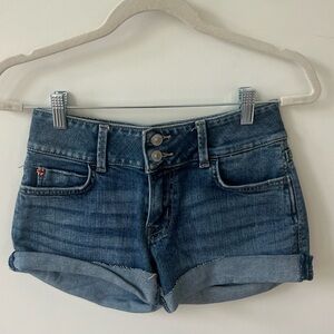 Hudson Jeans Dark Blue Denim Mini Shorts